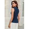 imageArachampampCloz Womens Wool Blend Sweater Soft Mock Neck Fall Casual Tank 2025Dark Blue
