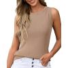 imageArachampampCloz Womens Non See Through Summer Business Casual Tank 2025Camel