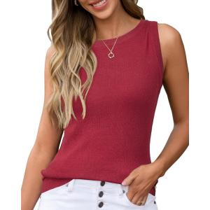 imageArachampampCloz Womens Non See Through Summer Business Casual Tank 2025Red