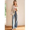 imageArachampampCloz Womens 2025 Summer Lightweight Cropped Cardigan Short Sleeve Crew Neck Bolero Shrug Casual TopAapricot