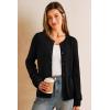 imageArachampampCloz Womens 2025 Summer Lightweight Cropped Cardigan Short Sleeve Crew Neck Bolero Shrug Casual TopAblack