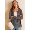 imageArachampampCloz Womens 2025 Summer Lightweight Cropped Cardigan Short Sleeve Crew Neck Bolero Shrug Casual TopAcoffee