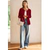 imageArachampampCloz Womens 2025 Summer Lightweight Cropped Cardigan Short Sleeve Crew Neck Bolero Shrug Casual TopAred