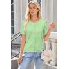 imageArachampampCloz Womens 2025 Summer Lightweight Cropped Cardigan Short Sleeve Crew Neck Bolero Shrug Casual TopLight Green