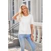 imageArachampampCloz Womens 2025 Summer Lightweight Cropped Cardigan Short Sleeve Crew Neck Bolero Shrug Casual TopWhite