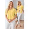 imageArachampampCloz Womens 2025 Summer Lightweight Cropped Cardigan Short Sleeve Crew Neck Bolero Shrug Casual TopYellow