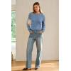 imageArachampampCloz Womens Wool Blend Classic Crew Neck Casual Fall SweatersCableblue