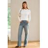 imageArachampampCloz Womens Wool Blend Classic Crew Neck Casual Fall SweatersCablewhite