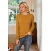 imageArachampampCloz Womens Wool Blend Classic Crew Neck Casual Fall SweatersPumpkin Yellow