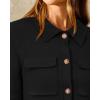 imageArachampampCloz Womens Wool Blend Cropped Jacket Fall Fashion Button Down Shackets 2025Black