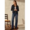 imageArachampampCloz Womens Wool Blend Cropped Jacket Fall Fashion Button Down Shackets 2025Black