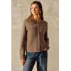 imageArachampampCloz Womens Wool Blend Cropped Jacket Fall Fashion Button Down Shackets 2025Brown