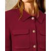 imageArachampampCloz Womens Wool Blend Cropped Jacket Fall Fashion Button Down Shackets 2025Red