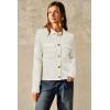 imageArachampampCloz Womens Wool Blend Cropped Jacket Fall Fashion Button Down Shackets 2025White
