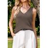 imageArachampampCloz Womens Wool Blend Sweaters Non See Through Double VNeck AllSeason Tank 2025Coffee