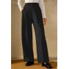 imageArachampampCloz Womens WrinkleFree Pleated Business Wide Leg Pants Fall 2025Black