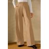 imageArachampampCloz Womens WrinkleFree Pleated Business Wide Leg Pants Fall 2025Camel