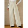 imageArachampampCloz Womens WrinkleFree Pleated Business Wide Leg Pants Fall 2025Offwhite
