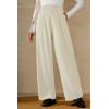 imageArachampampCloz Womens WrinkleFree Pleated Business Wide Leg Pants Fall 2025Offwhite