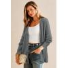 imageArachampampCloz Womens Mohair Wool Blend Fall Chunky Business Cardigan Sweaters 2025Dark Gray