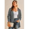 imageArachampampCloz Womens Mohair Wool Blend Fall Chunky Business Cardigan Sweaters 2025Dark Gray