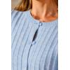 imageArachampampCloz Womens Wool Blend Puff Sleeve Fall Cable Knit Cardigan Sweaters 2025Blue