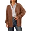imageArachampampCloz Womens Mohair Wool Blend Fall Chunky Business Cardigan Sweaters 2025Brown