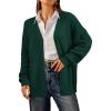 imageArachampampCloz Womens Mohair Wool Blend Fall Chunky Business Cardigan Sweaters 2025Dark Green