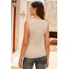 imageArachampampCloz Womens Wool Blend SideButton Slit Fall Casual Trendy Sweater Tanks 2025Apricot
