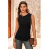 imageArachampampCloz Womens Wool Blend SideButton Slit Fall Casual Trendy Sweater Tanks 2025Black