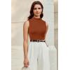 imageArachampampCloz Womens Wool Blend Sweater Soft Turtleneck AllSeason Casual Tank 2025Caramel