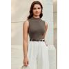 imageArachampampCloz Womens Wool Blend Sweater Soft Turtleneck AllSeason Casual Tank 2025Coffee