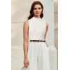 imageArachampampCloz Womens Wool Blend Sweater Soft Turtleneck AllSeason Casual Tank 2025Offwhite