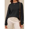 imageArachampampCloz Womens 100 Cotton Crew Neck Fall Casual Relaxed Fit Sweater Tops 2025Black