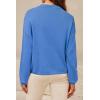 imageArachampampCloz Womens 100 Cotton Crew Neck Fall Casual Relaxed Fit Sweater Tops 2025Blue