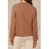 imageArachampampCloz Womens 100 Cotton Crew Neck Fall Casual Relaxed Fit Sweater Tops 2025Caramel