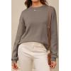 imageArachampampCloz Womens 100 Cotton Crew Neck Fall Casual Relaxed Fit Sweater Tops 2025Dark Coffee
