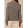 imageArachampampCloz Womens 100 Cotton Crew Neck Fall Casual Relaxed Fit Sweater Tops 2025Dark Coffee