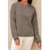 imageArachampampCloz Womens 100 Cotton Crew Neck Fall Casual Relaxed Fit Sweater Tops 2025Dark Coffee