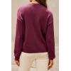 imageArachampampCloz Womens 100 Cotton Crew Neck Fall Casual Relaxed Fit Sweater Tops 2025Dark Red