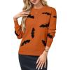 imageArachampampCloz Womens Soft Knit Sweater Fall Dressy Casual Pullover TopsHalloween02