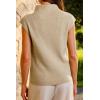 imageArachampampCloz Womens Wool Blend Mock Neck Business Casual Sweater Vest 2025 FallKhaki
