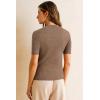 imageArachampampCloz Womens Wool Blend Summer Fall Seamless Rip Resistant Tops Opaque ShirtsCoffee