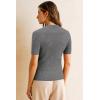 imageArachampampCloz Womens Wool Blend Summer Fall Seamless Rip Resistant Tops Opaque ShirtsGray