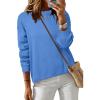 imageArachampampCloz Womens 100 Cotton Crew Neck Fall Casual Relaxed Fit Sweater Tops 2025Blue