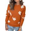 imageArachampampCloz Womens Soft Knit Sweater Fall Dressy Casual Pullover TopsHalloween01