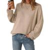 imageArachampampCloz Womens Wool Blend Oversized Sweaters Crewneck Casual Fall Outfits Fashion TopsOatmeal