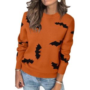 imageArachampampCloz Womens Soft Knit Sweater Fall Dressy Casual Pullover TopsHalloween02