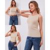 imageArachampampCloz Womens Wool Blend Sweaters Non See Through AllSeason Business Casual Tank 2025Apricot