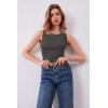 imageArachampampCloz Womens Wool Blend Sweaters Non See Through AllSeason Business Casual Tank 2025Dark Rifle Green